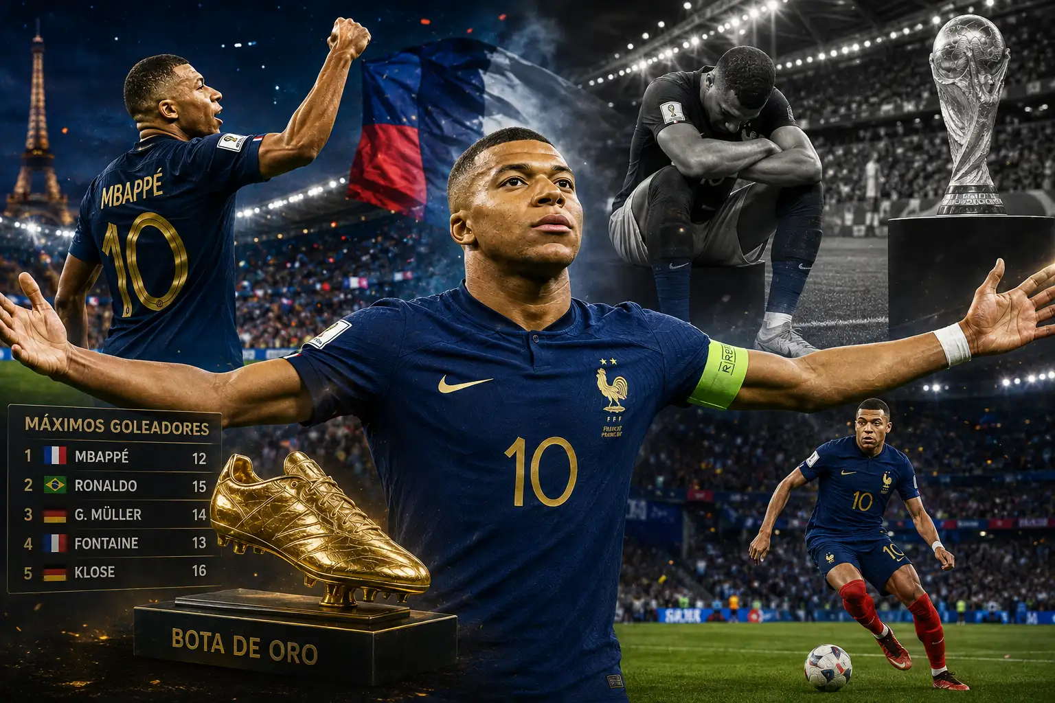 Mbappé en el Mundial 2026: Máximo Goleador Histórico, Bota de Oro y Francia sin Copa del Mundo